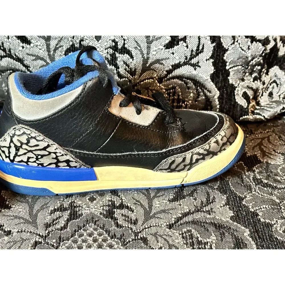 Baby Toddler Nike Air Jordan III 3 Sport Blue Retro 2014 832033-007 Shoes 9C US